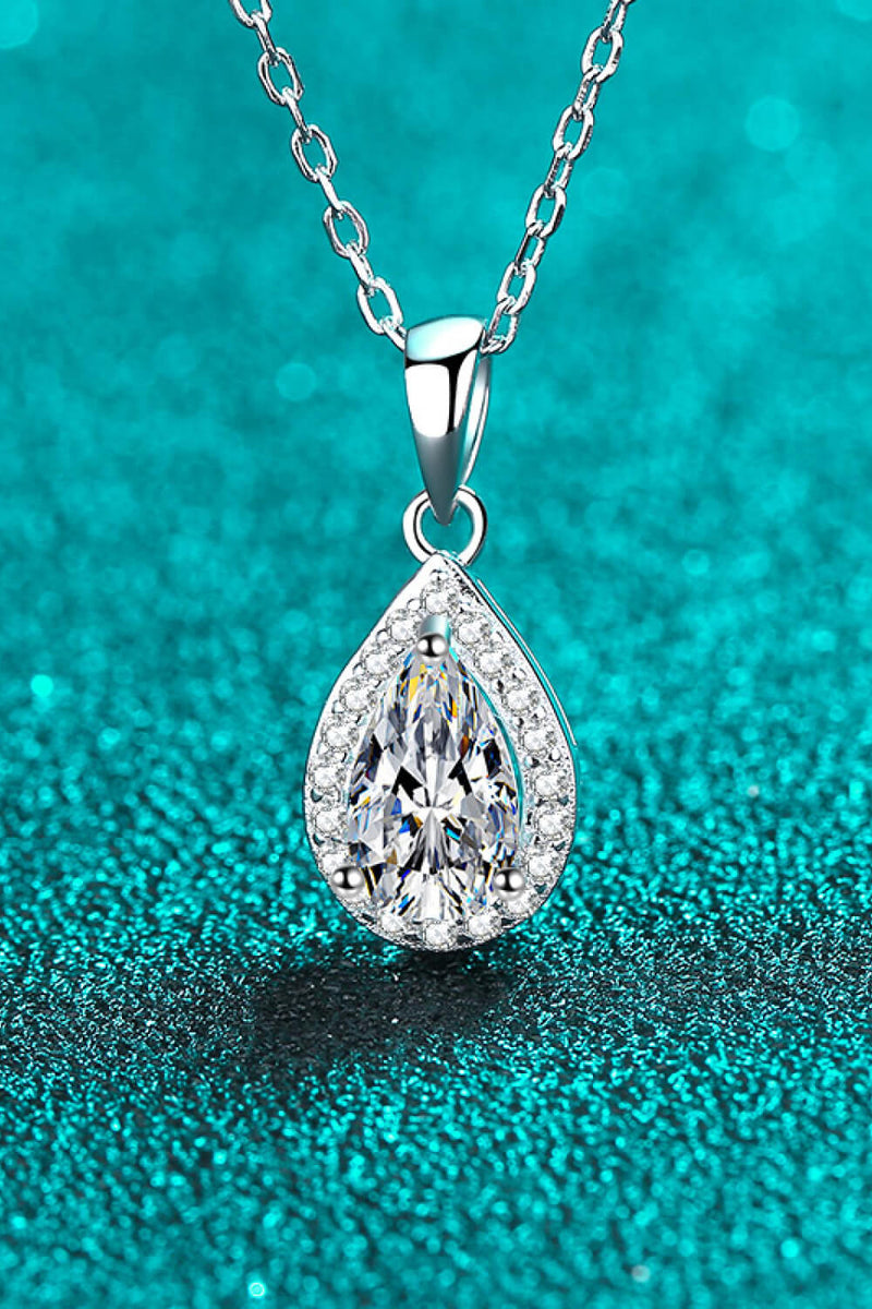 Moissanite Teardrop Pendant Necklace ALLOW 5-12 BUSINESS DAYS FOR SHIPPING