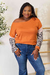 Leopard Long Sleeve Round Neck Sweater