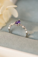 Amethyst 925 Sterling Silver Ring(PLEASE ALLOW 5-14 DAYS FOR PROCESSING AND SHIPPING)