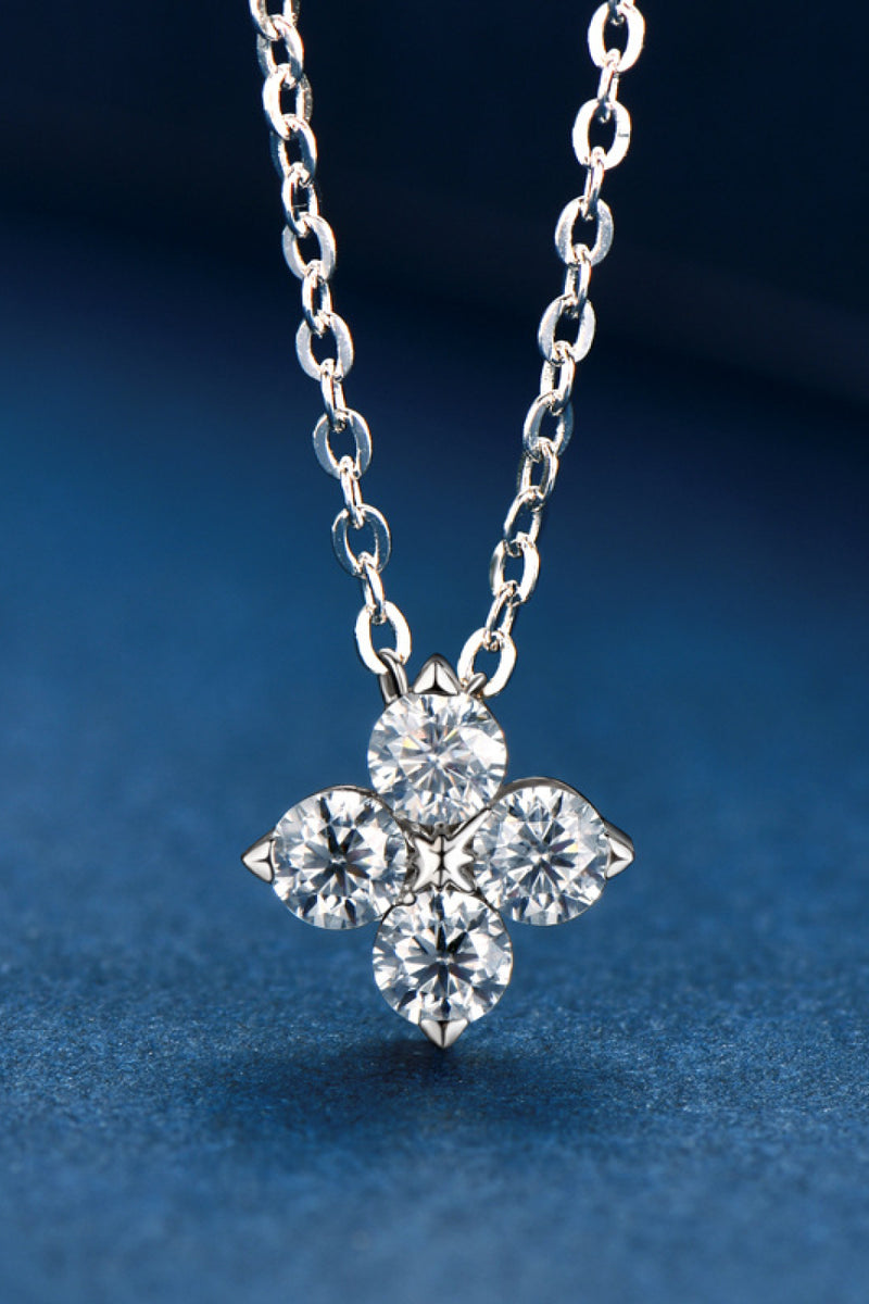 Moissanite Four Leaf Clover Pendant Necklace(ALLOW 5-15 BUSINESS DAYS FOR PROCESSING AND SHIPPING)