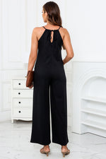 Scoop Neck Wide Leg Jumpsuit with Pockets (PLEASE ALLOW 7-15 DAYS FOR SHIPPING AND PROCESSING)