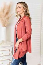 Full Size Open Front Cardigan