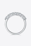 1 Carat Moissanite 925 Sterling Silver Half-Eternity Ring(PLEASE ALLOW 7-15 DAYS FOR ORDERING AND PROCESSING)
