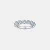 2.1 Carat 925 Sterling Silver Moissanite Heart Ring