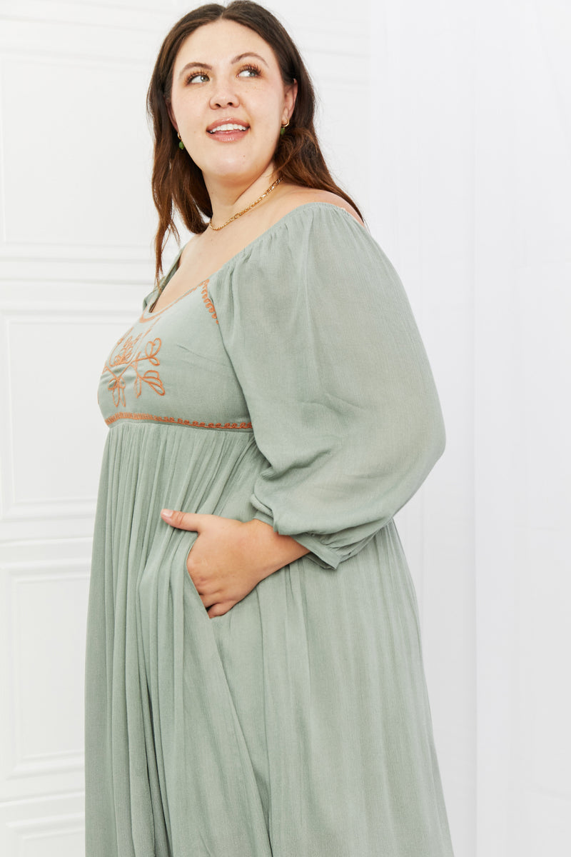 Lovely Day Full Size Midi Dress