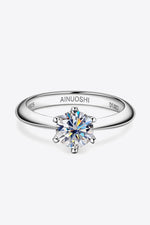 Wonderful Life 1 Carat Moissanite Platinum-Plated Ring