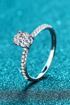 925 Sterling Silver Inlaid 1 Carat Moissanite Ring ALLOW 5-12 BUSINESS DAYS FOR SHIPPING
