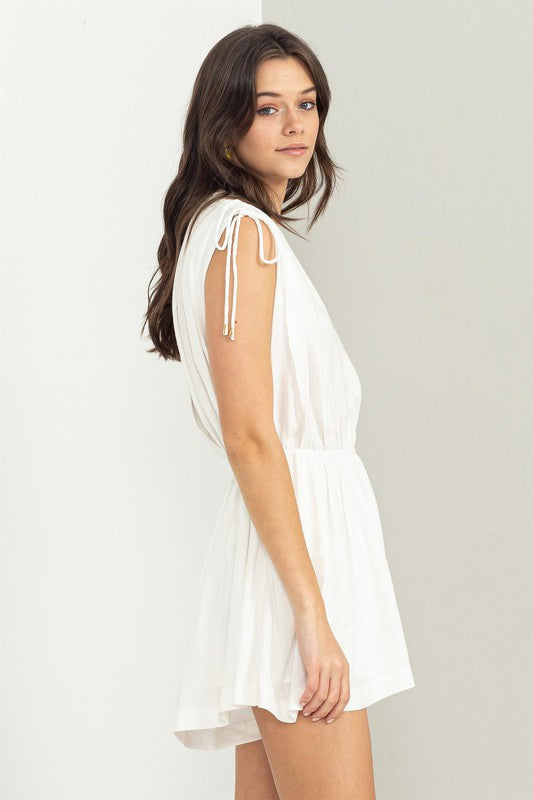 Daydreamer Ruched Surplice Romper