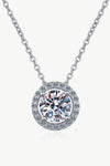 1 Carat Moissanite Round Pendant Chain Necklace ALLOW 5-12 BUSINESS DAYS FOR SHIPPING