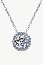 1 Carat Moissanite Round Pendant Chain Necklace ALLOW 5-12 BUSINESS DAYS FOR SHIPPING