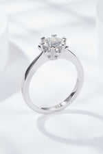 925 Sterling Silver Solitaire Moissanite Ring(ALLOW 5-15 BUSINESS DAYS FOR PROCESSING AND SHIPPING)