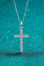 Moissanite Cross Pendant Chain Necklace ALLOW 5-12 BUSINESS DAYS FOR SHIPPING