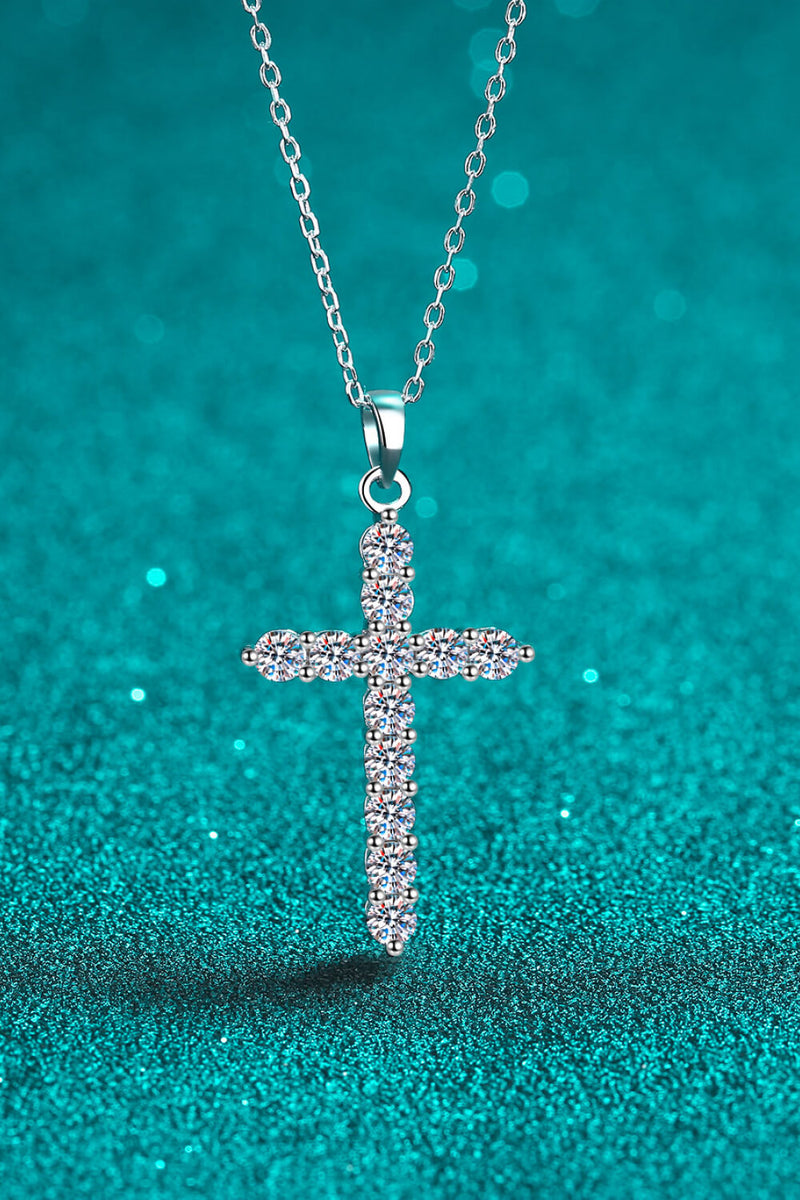 Moissanite Cross Pendant Chain Necklace ALLOW 5-12 BUSINESS DAYS FOR SHIPPING