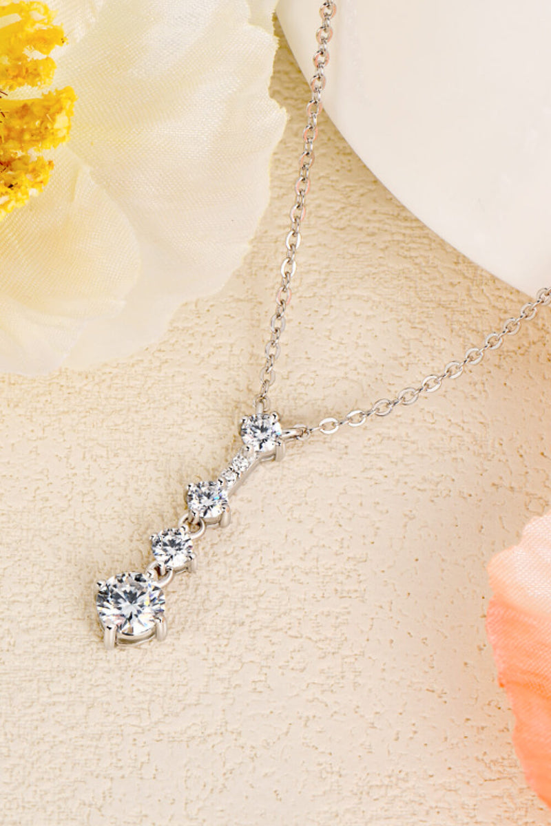 Keep You There Multi-Moissanite Pendant Necklace(PLEASE ALLOW 5-14 DAYS FOR PROCESSING AND SHIPPING)