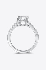 1.21 Carat Moissanite 925 Sterling Silver Side Stone Ring(PLEASE ALLOW 7-14 BUSINESS DAYS FOR PROCESSING AND SHIPPING)