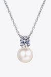 925 Sterling Silver Freshwater Pearl Moissanite Necklace ALLOW 5-12 BUSINESS DAYS FOR SHIPPING