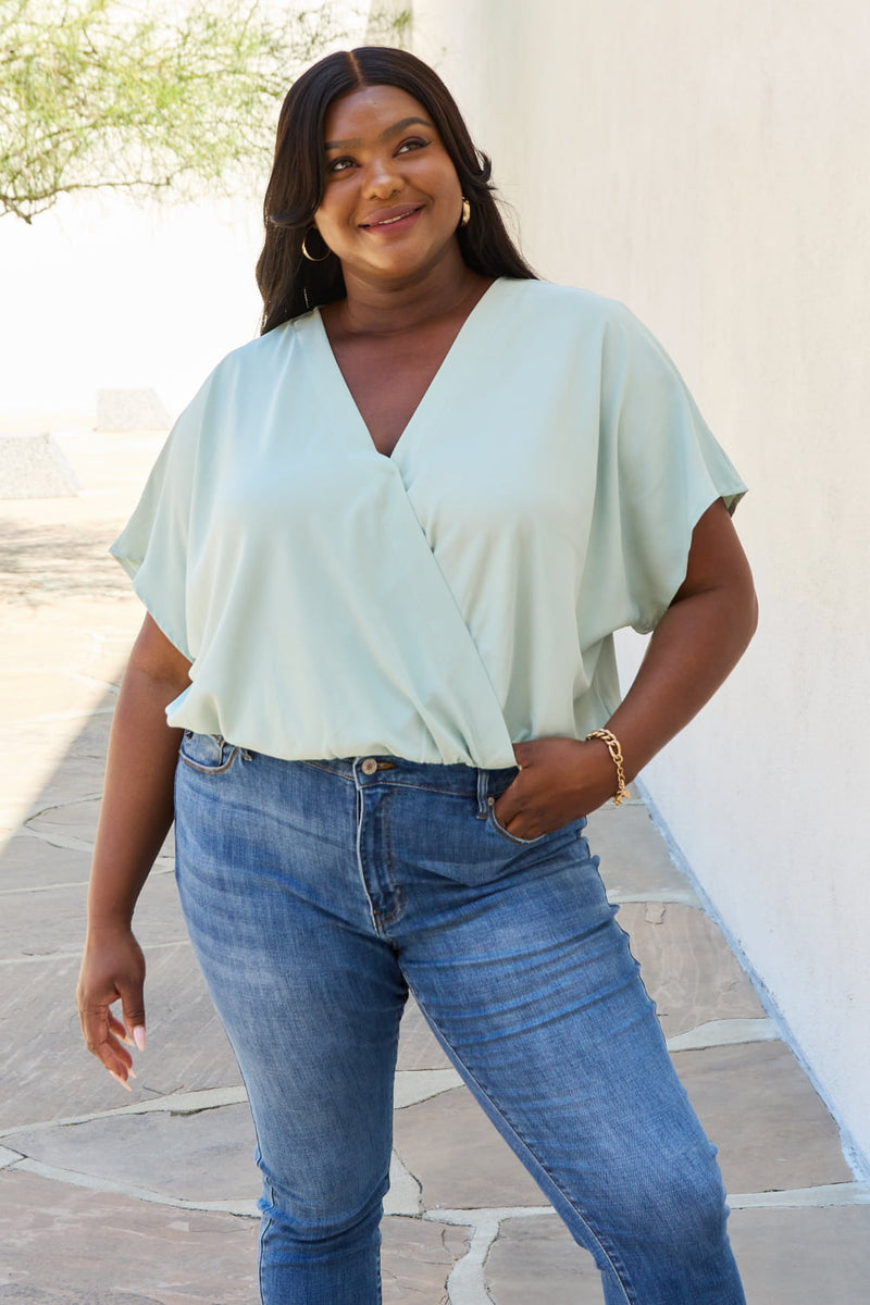 On The Daily Full Size Surplice Bodysuit