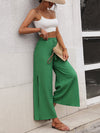 High Waist Slit Wide Leg Pants (PLEASE ALLOW 5-14 DAYS FOR PROCESSING)
