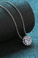 Flower-Shaped Moissanite Pendant Necklace ALLOW 5-12 BUSINESS DAYS FOR SHIPPING