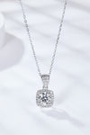 1 Carat Moissanite Square Pendant Necklace(PLEASE ALLOW 5-14 DAYS FOR PROCESSING AND SHIPPING)