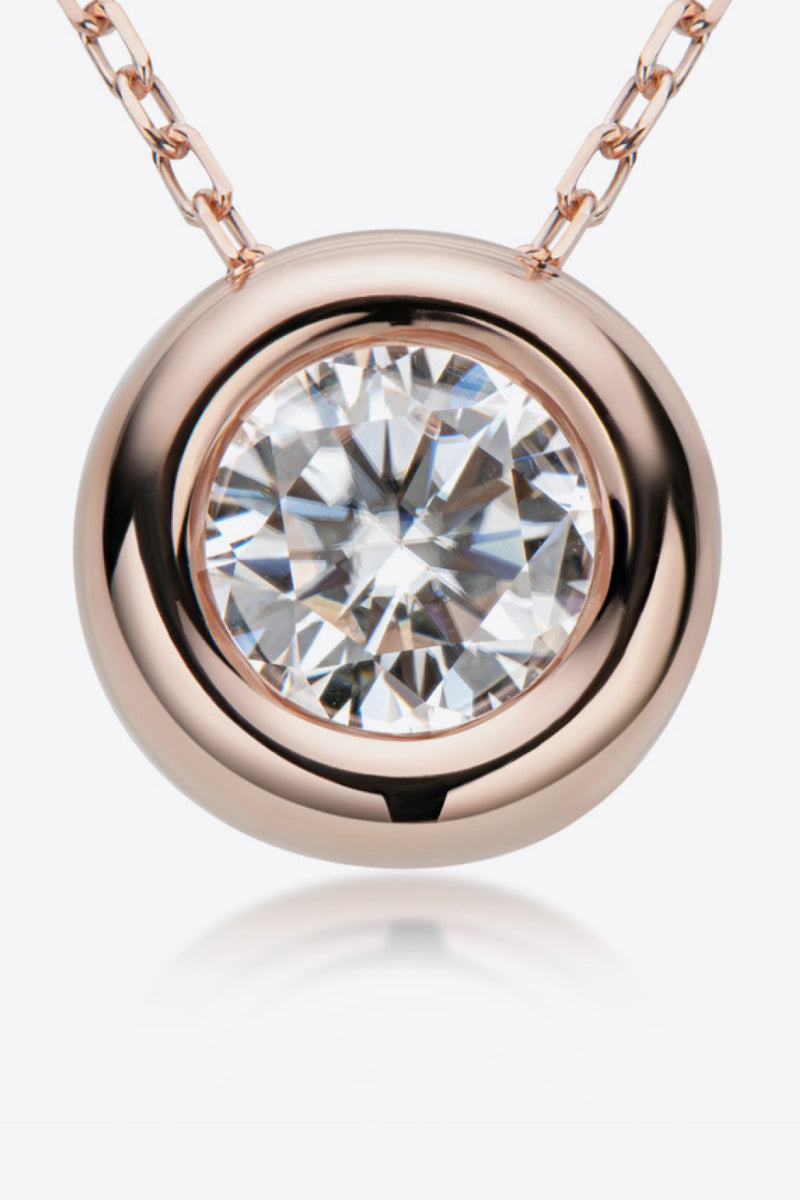 1 Carat Moissanite Pendant 925 Sterling Silver Necklace(PLEASE ALLOW 5-14 DAYS FOR PROCESSING AND SHIPPING)