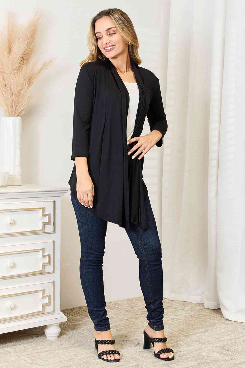 Full Size Open Front Cardigan