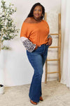 Leopard Long Sleeve Round Neck Sweater