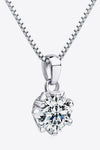 1 Carat Moissanite Pendant Platinum-Plated Necklace(PLEASE ALLOW 5-14 DAYS FOR PROCESSING AND SHIPPING)