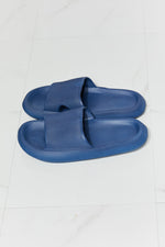 Arms Around Me Open Toe Slide in Navy