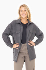 Oversized Cotton Blend Shacket