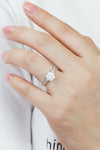 1.5 Carat Moissanite Side Stone Ring(PLEASE ALLOW 5-14 DAYS FOR PROCESSING AND SHIPPING)