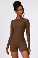 Half Zip Long Sleeve Active Romper