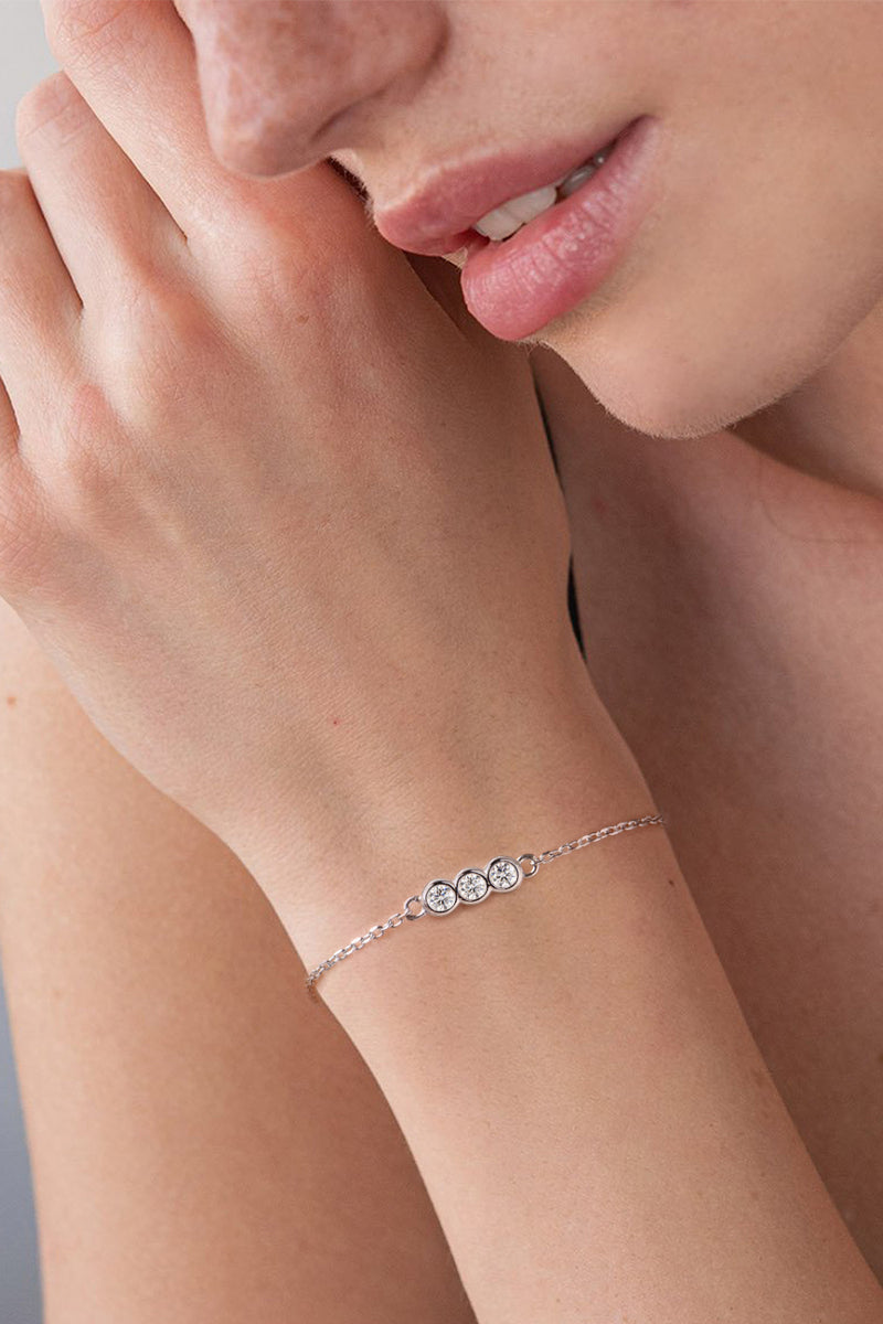 Moissanite 925 Sterling Silver Bracelet(PLEASE ALLOW 7-15 DAYS FOR ORDERING AND PROCESSING)