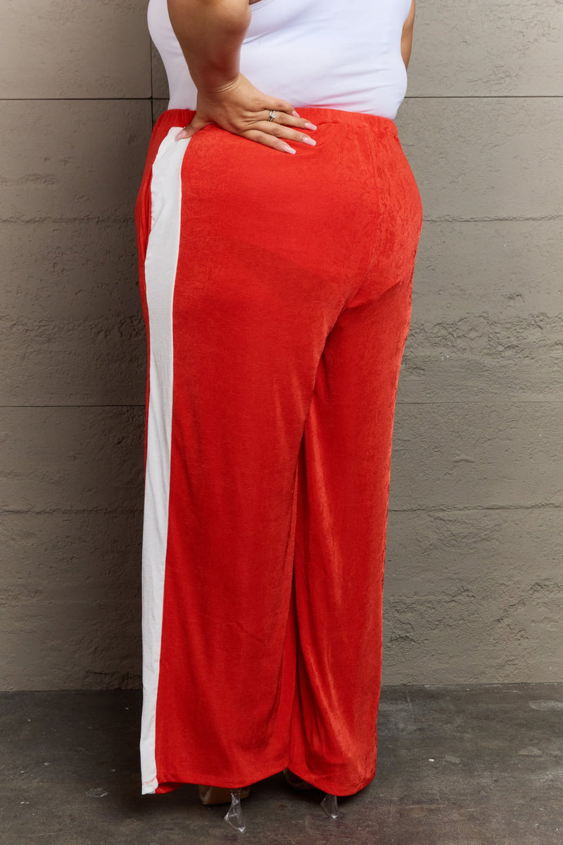 Keep It Casual Full Size Color Block Stripe Long Pants