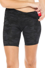 Biker Shorts with Pocket in Waistband + Side