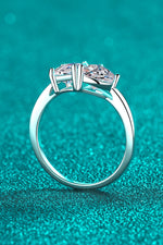 Rhodium-Plated 2 Carat Moissanite Ring(PLEASE ALLOW 5-14 DAYS FOR PROCESSING AND SHIPPING)