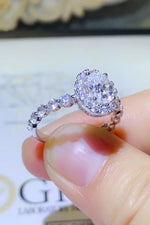2 Carat Moissanite 925 Sterling Silver Halo Ring(PLEASE ALLOW 7-14 BUSINESS DAYS FOR PROCESSING AND SHIPPING)