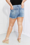 VERVET Worth It Full Size Distressed Denim Shorts