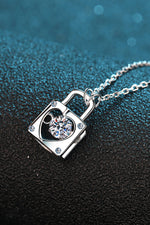 Moissanite Lock Pendant Necklace ALLOW 5-12 BUSINESS DAYS FOR SHIPPING