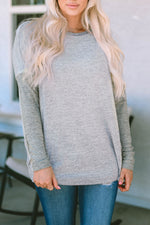 Round Neck Dropped Shoulder Sweater