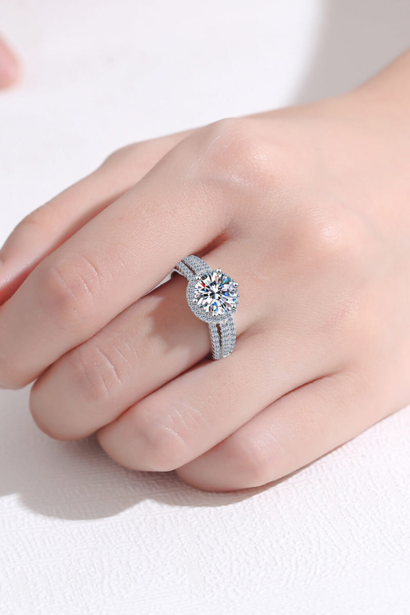 Sterling Silver Moissanite Ring(ALLOW 5-15 BUSINESS DAYS FOR PROCESSING AND SHIPPING)