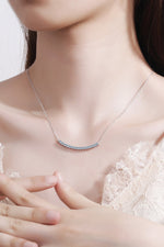 Sterling Silver Curved Bar Necklace ALLOW 5-12 BUSINESS DAYS FOR SHIPPING