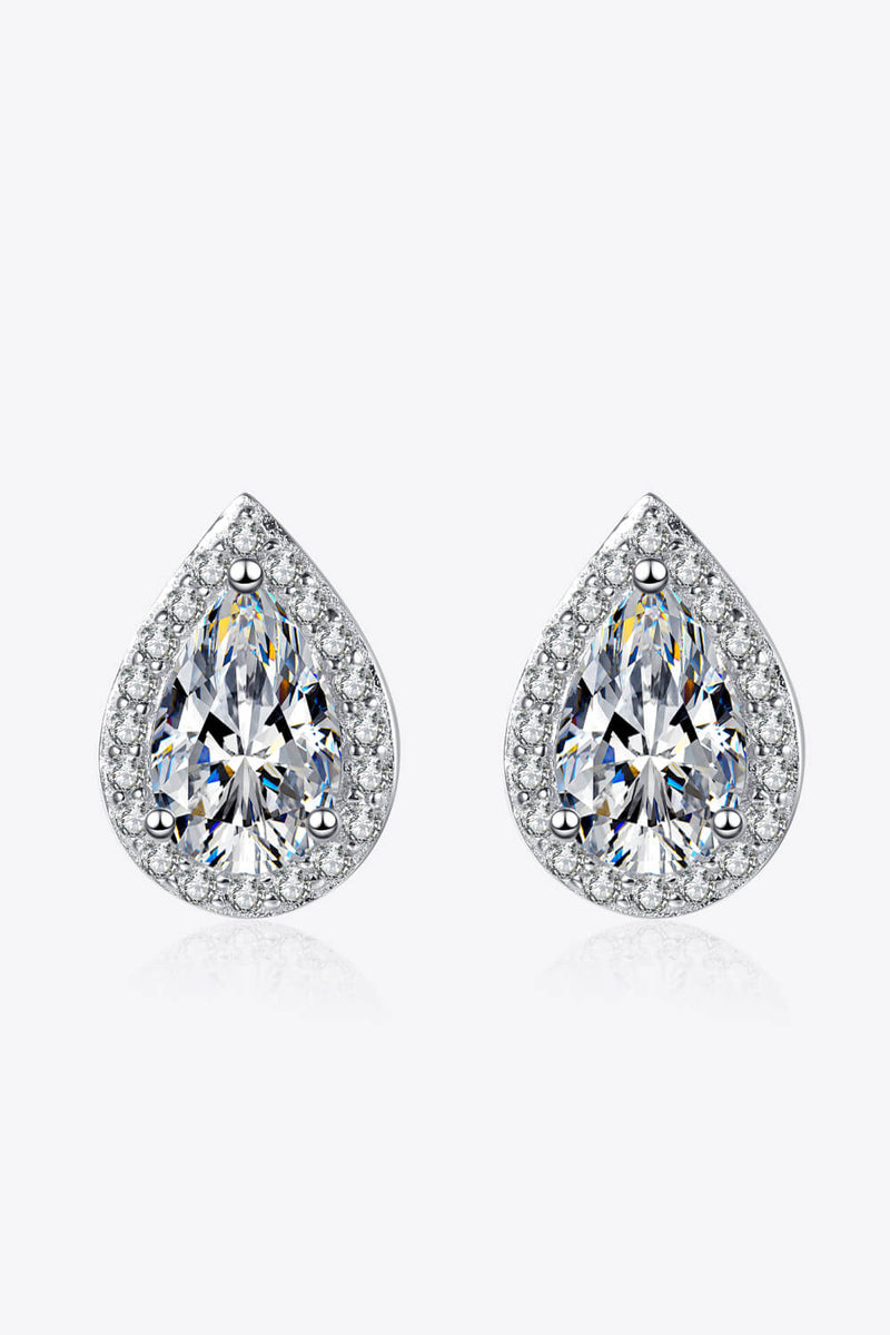 Moissanite Teardrop Stud Earrings ALLOW 5-12 BUSINESS DAYS FOR SHIPPING