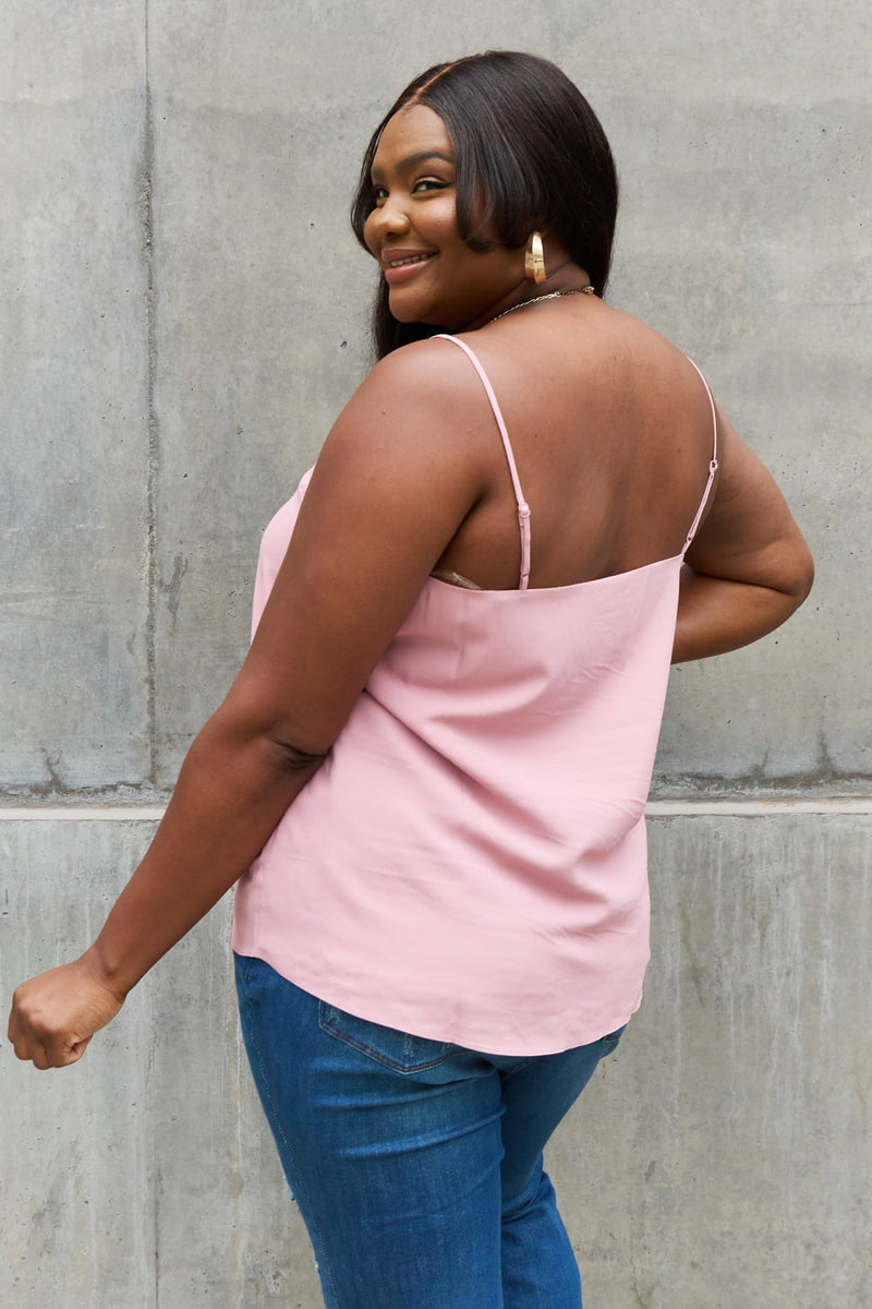 Scalloped Cami in Rosewood