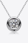 1 Carat Moissanite Pendant 925 Sterling Silver Necklace