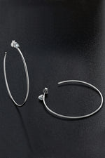 925 Sterling Silver Moissanite Hoop Earrings(ALLOW 5-15 BUSINESS DAYS FOR PROCESSING AND SHIPPING)