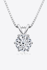 925 Sterling Silver 1 Carat Moissanite Pendant Necklace(ALLOW 5-15 BUSINESS DAYS FOR PROCESSING AND SHIPPING)