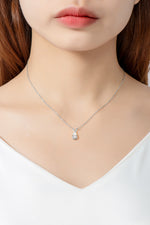 1.5 Carat Moissanite Pendant 925 Sterling Silver Necklace(PLEASE ALLOW 5-14 DAYS FOR PROCESSING AND SHIPPING)