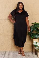 Love On Me Full Size Solid Maxi Dress